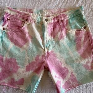 Levi's 501 '93 Pride‎ Tie Dye Denim Cut Off Shorts